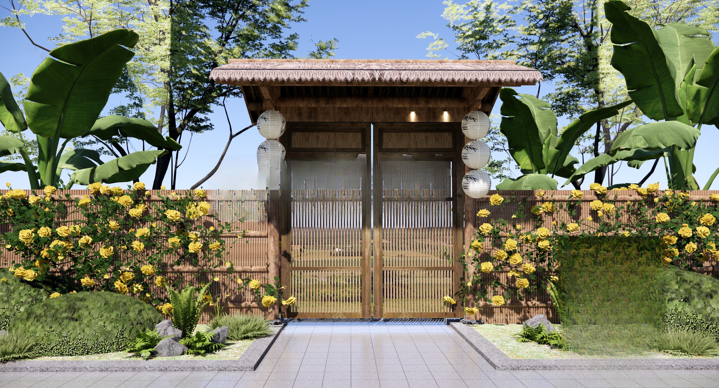 花园庭院民宿大门_10_0313dda35d0f.skp